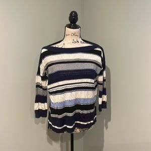 Women’s boatneck sweater 3/4 length sleeves from WHBM.